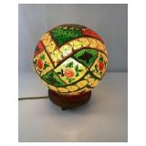 Moroccan Camel Skin Bladder Mosaic Lamp