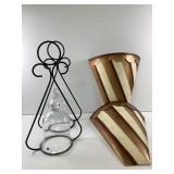 Teardrop Hanging Cloche Holder and Metal Sconces