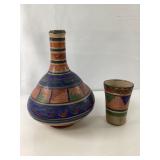 Mexican Water Carafe and Cup