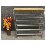 Shoe Rack and Hanging Cross