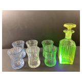 Three Uranium Glassware Pieces