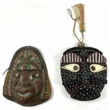 Two Small Vintage Tribal Masks