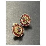 14 KT Garnet Earrings