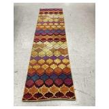 Colorful Lattice Friezes Runner Rug