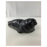 Canadian Eskimo Art Soapstone Seal Sculpture