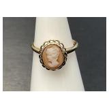 10 KT Vintage Cameo Ring