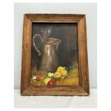 Signed Framed Vintage Oil Painting on Canvas