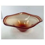 Hand Blown MCM Glass Bowl