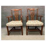Two Chippendale Arm Chairs