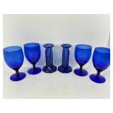 Six Pieces of Blue Glass