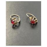 10 KT Vintage Paste Stone Earrings