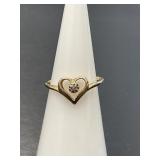 10 KT Diamond Heart Ring