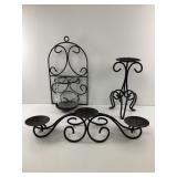 Iron Black Candle Sconces