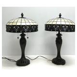 Pair of Dale Tiffany Style Table Lamps