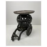 Chinese Cast Iron Unsubata Flower Vase