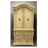 Two Piece French Country Media Armoire