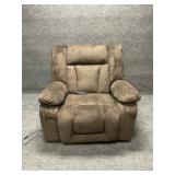 Mocha Brown Plush Recliner