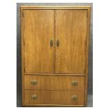 Mid Century Stanley Oak Finish Cabinet