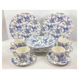 Blue and White Dinnerware Set