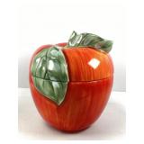 Large Apple Themed Cookie Jar