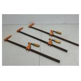 Three Steel Vintage Jorgensen Bar Clamps