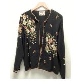 Black Embroidered Sweater