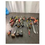 Assorted Screwdrivers, Awls, Nut Drivers