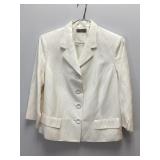 Two-Piece White Womens Pant Suit