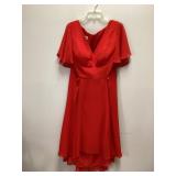 Red Chiffon Dress