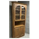 Vintage Wood Corner Cabinet