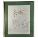 Vintage Framed Artwork Lithograph
