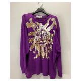 Sunburst Purple Sweater and Purple Slacks