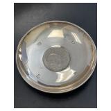 Sterling Silver Dish with Winston Churchill Coin