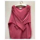 Floral Applique Sweater and Matching Ombre Skirt
