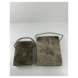 Two Pieces Gray Stone Slabs of Antique Soap Stones
