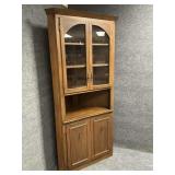 Vintage Wood Corner Cabinet