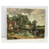 Reproduction Print of The Hay Wain on Canvas