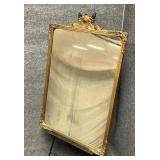 Vintage Rectangular Ornate Gold Framed Mirror