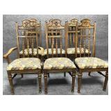 Six Antique French Renaissance Oak Chairs