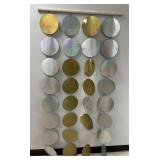 Wall Art Plastic Disks Gold and Silver