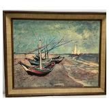 Framed Artwork Reproduction Print on Canvas