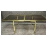 Mastercraft  Brass Expanding Dining Table