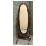 Traditional Style Wood Cheval Floor Mirror