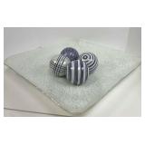 Large Tray with Four Blue and White Balls