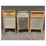 Three Antique Washboards