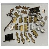 Thirty Plus Pieces Vintage Brass Hardware