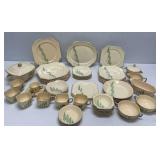 Leigh Ware China Green Wheat, Platinum Trim