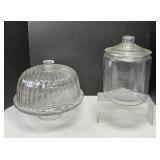Glass Apothecary Jar and Cake Plate with Cover
