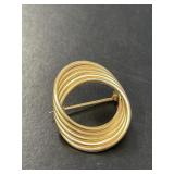 14 KT Stylized Circle Pin