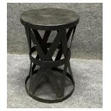 Hammered Dark Metal Costello Side Table